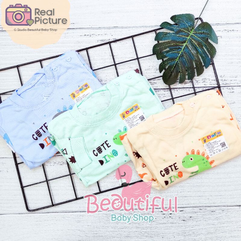 PREMIUM Setelan Bayi Panjang SNI Motif Cute Dino / Setelan Piyama Bayi Laki-laki / Baju Bayi Panjang Merk Daffa / Baju Tidur Bayi / Baby.ou_