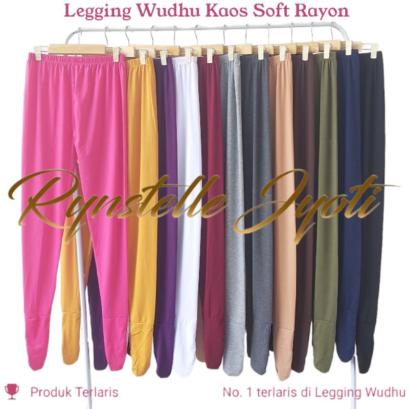 Legging Wudhu Jumbo kaos soft rayon rynstelle