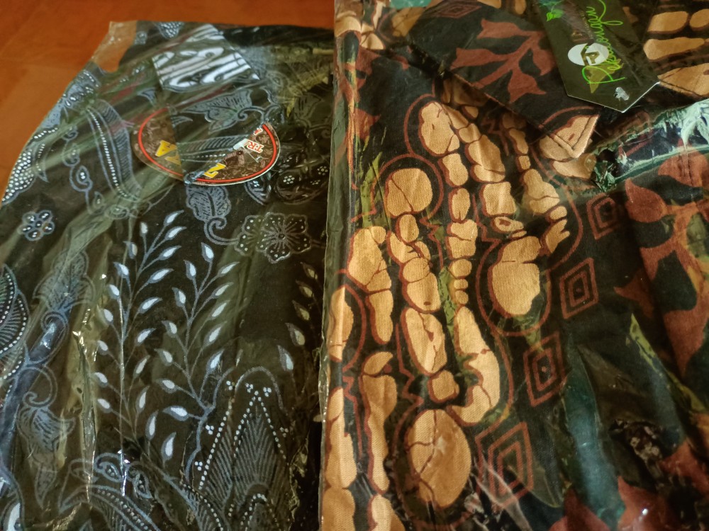 Kemeja Batik Pria Lengan Pendek Size M L Xl Xxl Bswart Batik Hrb026 Kenongo Hem Panjang Padi