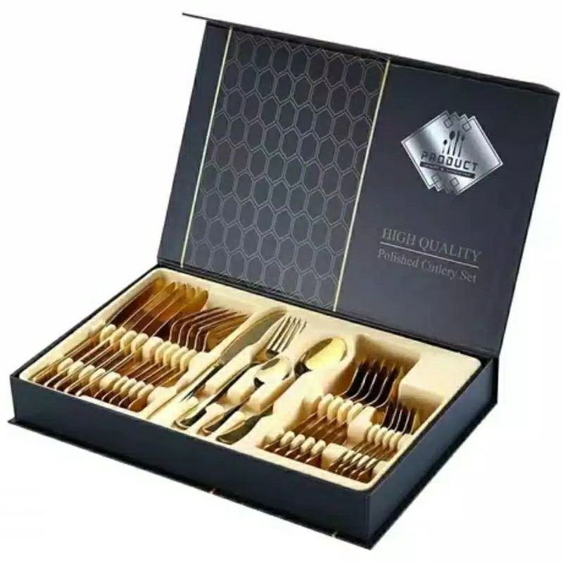 RESTOCK Cutlery Stainless Steel - Sendok Alat Makan isi 24 pc HIGH QUALITY