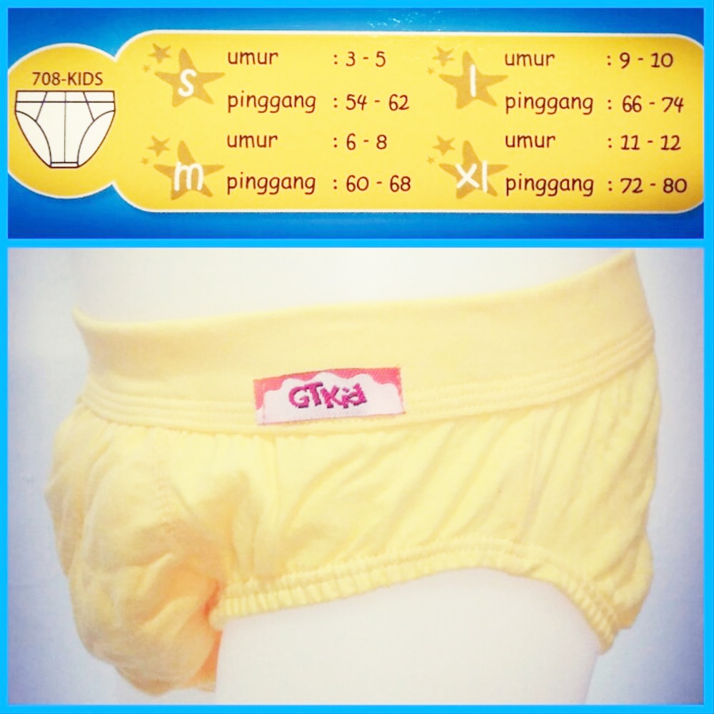 CD Gtman Kids 1Box Kuning Isi 3pcs Original Celana dalam GT Man Kids Celana Dalam CD Anak Laki-Laki Cowok-Vegasus Store(COD)