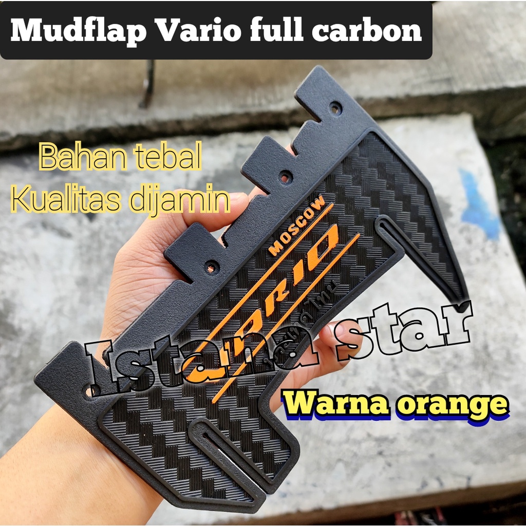 Mudflap Mud Flap Pelindung Dinamo Vario 125 - 150 ESP All New Vario orange