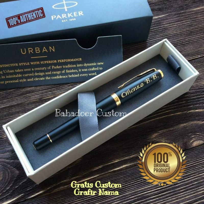 

PULPEN SIGNATURE PARKER ORIGINAL URBAN EDITION GRATIS CUSTOM GRAFIR NAMA ANDA