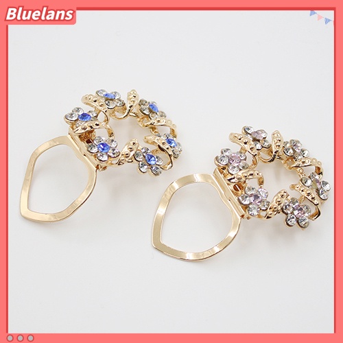 Bluelans Lady Girl Luxury Elegant Rhinestone Flower Garland Scarf Clip Brooch Pin Jewelry