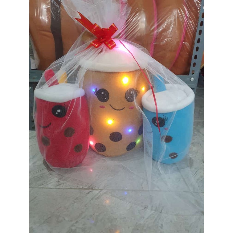 Boneka boba parsel beranak 3 free LED
