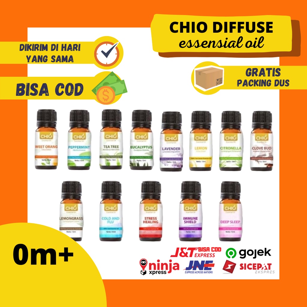 Chio Essensial Oil Minyak Essential 3 ml Diffuse Diffuser Eucalyptus Lavender Aromaterapi