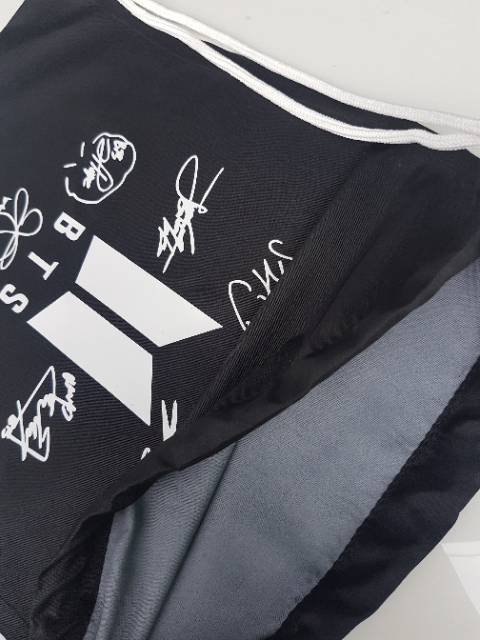 BTS tas serut ransel bangtan boys kpop signature