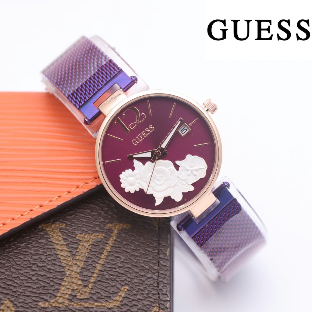 Jam Tangan Wanita/Cewe Guess Rantai Pasir Rose - Kode B0263