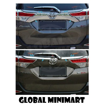 Paket List kaca belakang + Lis Pintu Belakang Trunk lid Full Mobil All New Rush / All New Terios '18