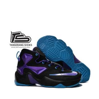 black and purple shoes