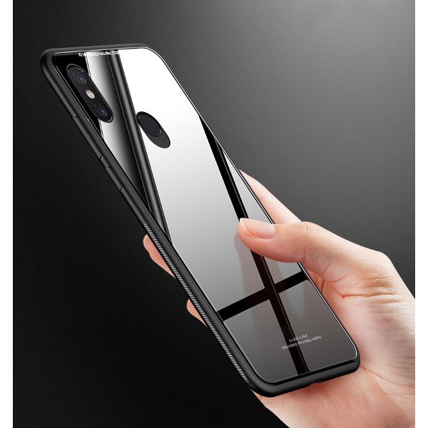 Xiaomi Redmi S2 GLASS CASE Luxury Hard Soft Silikon