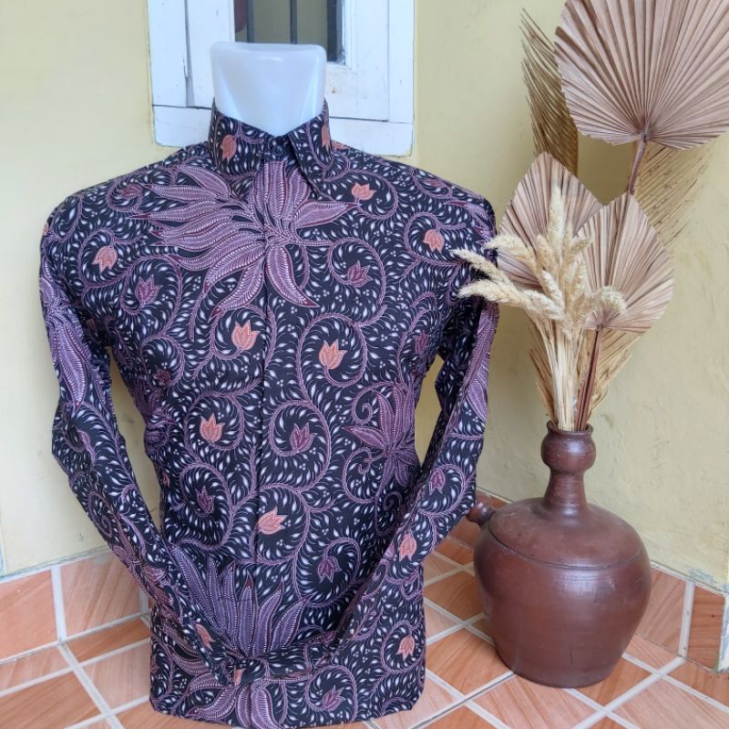 Couple Batik Ayah Anak Lapis Furing Warna Lilac