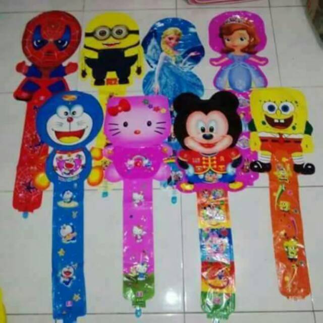 Balon ultah tongkat karakter