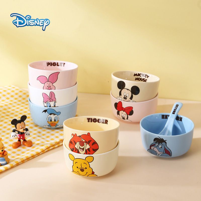 Mangkok nasi Rice Bowl Original bahan keramik Donald Daisy Mickey Minnie Pooh Eeyore Piglet Tigger