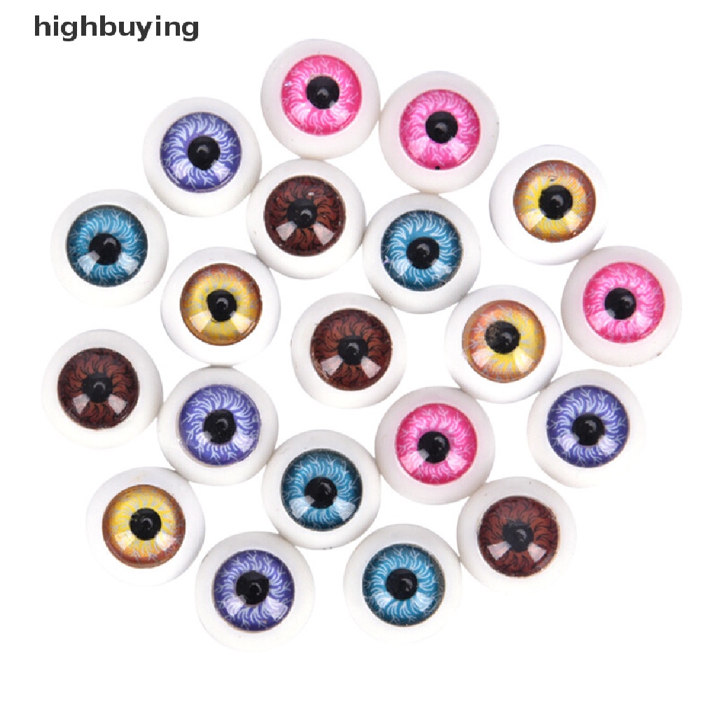 Hbid 5 Pasang Mata Boneka Setengah Lingkaran Bahan Plastik Untuk Halloween