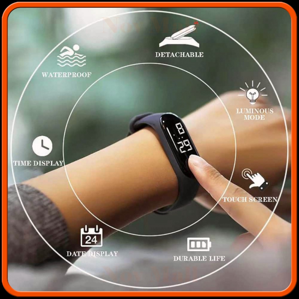 Jam Tangan Digital LED Bahan Silikon - SM161