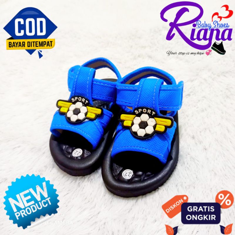 Sandal bayi sandal gunung motif sport usia 8-18 Bulan