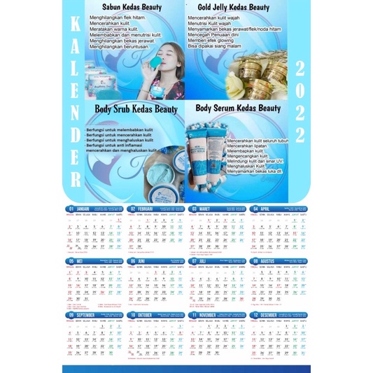 

KALENDER DINDING KEDAS BEAUTY 2022