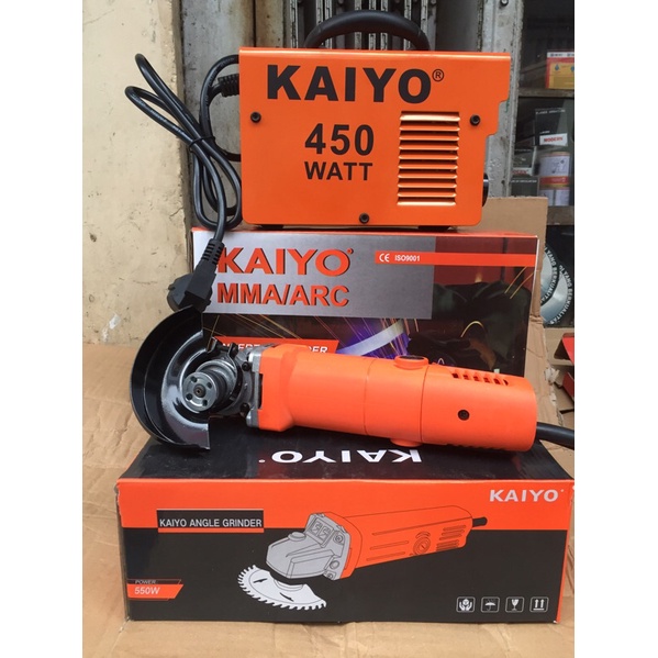 PAKET MESIN TRAVO LAS 120A 450 watt + MESIN GERINDA TANGAN KAIYO