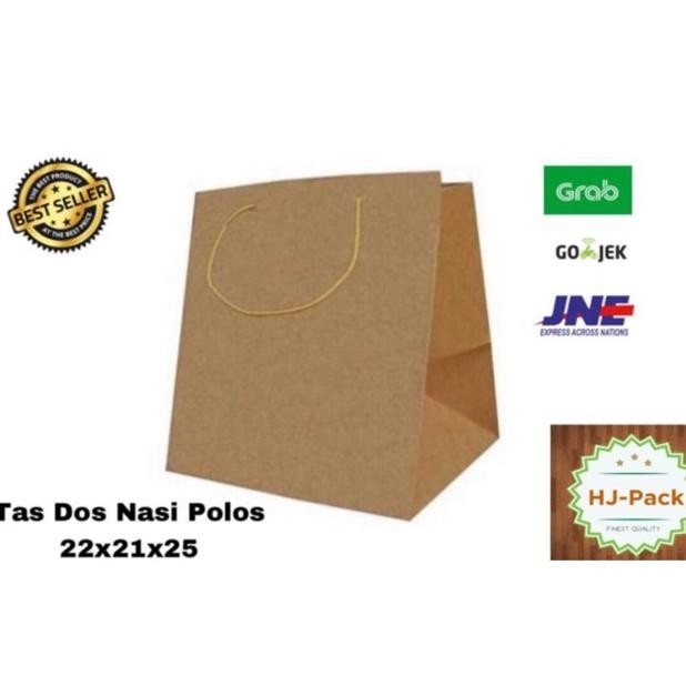 

(TERLARIS) BE5T SELLER!!! Tas Dos Nasi Polos 22x21x25 Tas Kertas Paperbag Paper