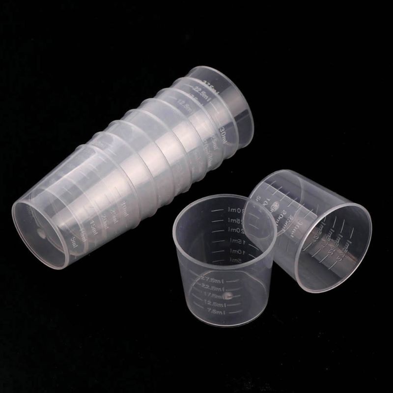 SIY  100Pcs 30ML Epoxy Resin Plastic Measuring Cups Kit Resin Mold Jewelry Making