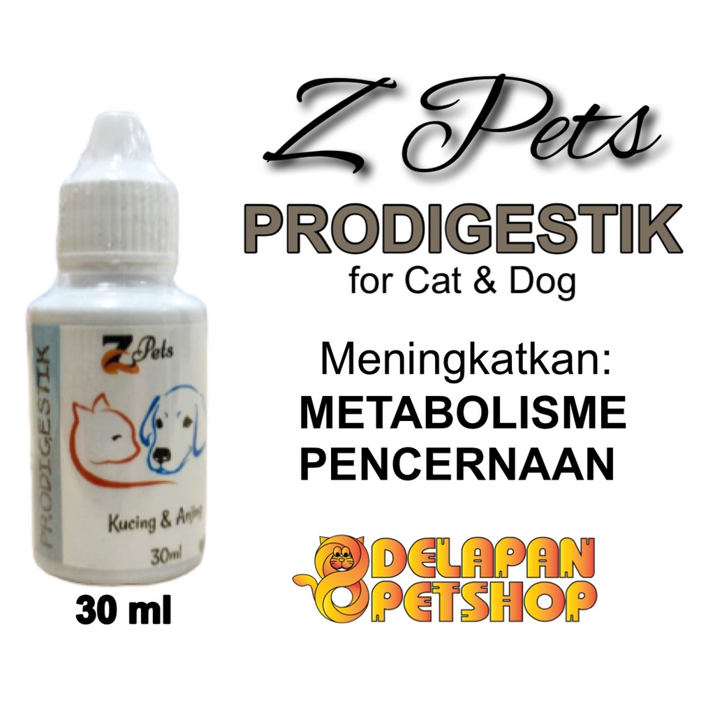 Z Pets PRODIGESTIK 30 ml / Metabolisme / Digestive Care / Kucing Anjing / Cat &amp; Dog