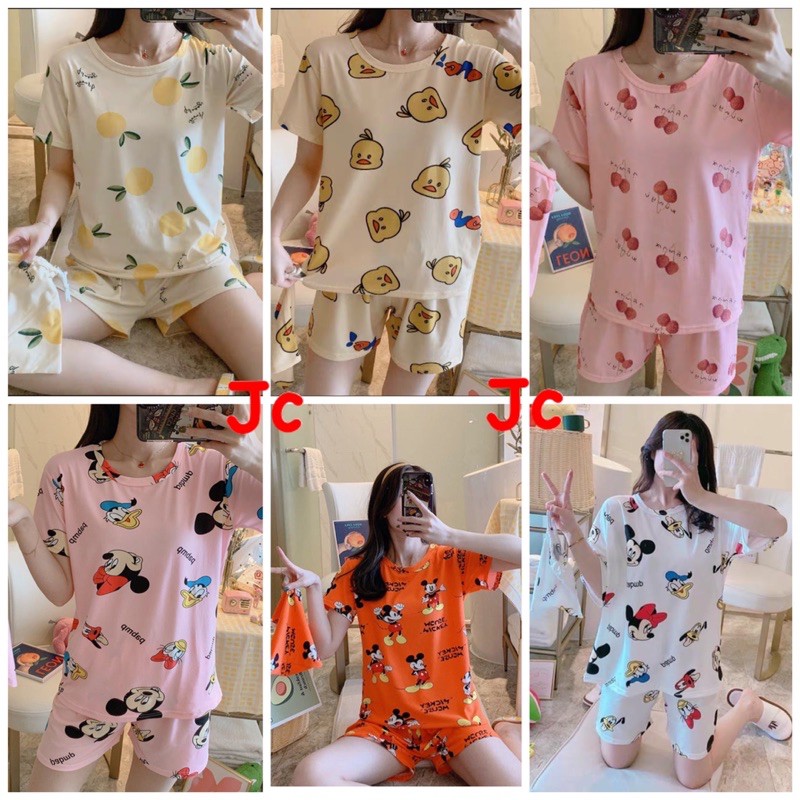 20motif JC- Stelan Pouch Import HP /Stelan tidur Hotpant murah / Piyama wanita import terbaru grosir