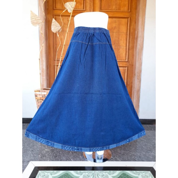 Rok Jeans Wanita / Rok Panjang Wanita / Rok Bordir / Rok Jeans Murah / Rok Cantik /