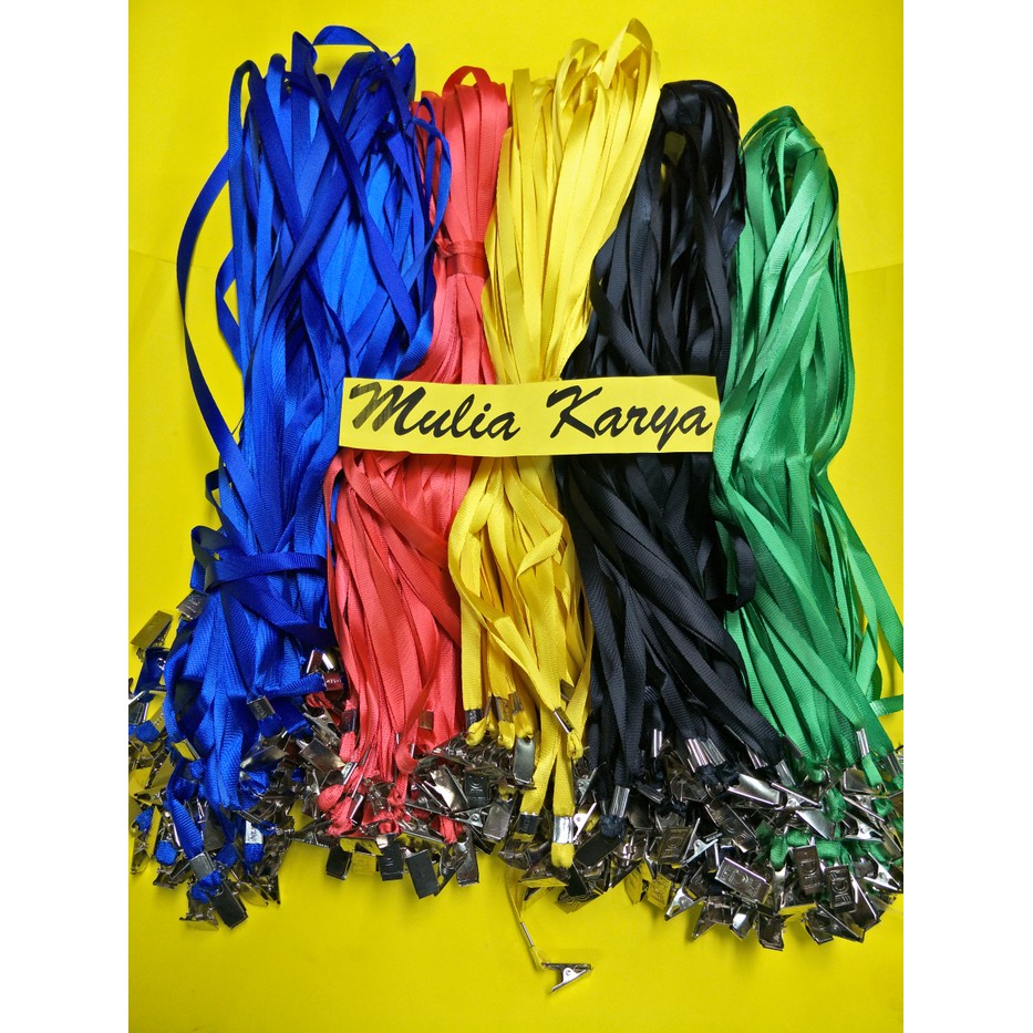 

Tali Lanyard / Tali Name tag Taiwan dengan Penjepit Besi