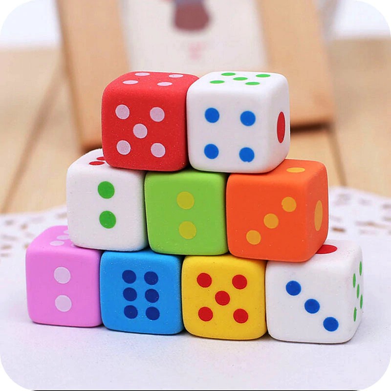 

INDORETAIL | 3 Pcs/set Kreatif Dadu Bentuk Pensil Penghapus untuk Anak Alat Tulis Hadiah Permen