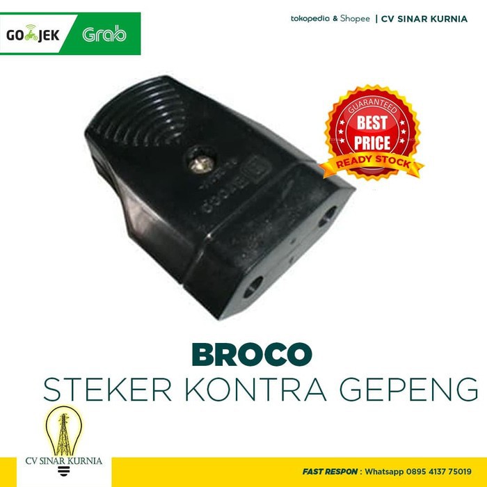 BROCO Kontra Steker gepeng / colokan cewek gepeng broco 334 broco 334n