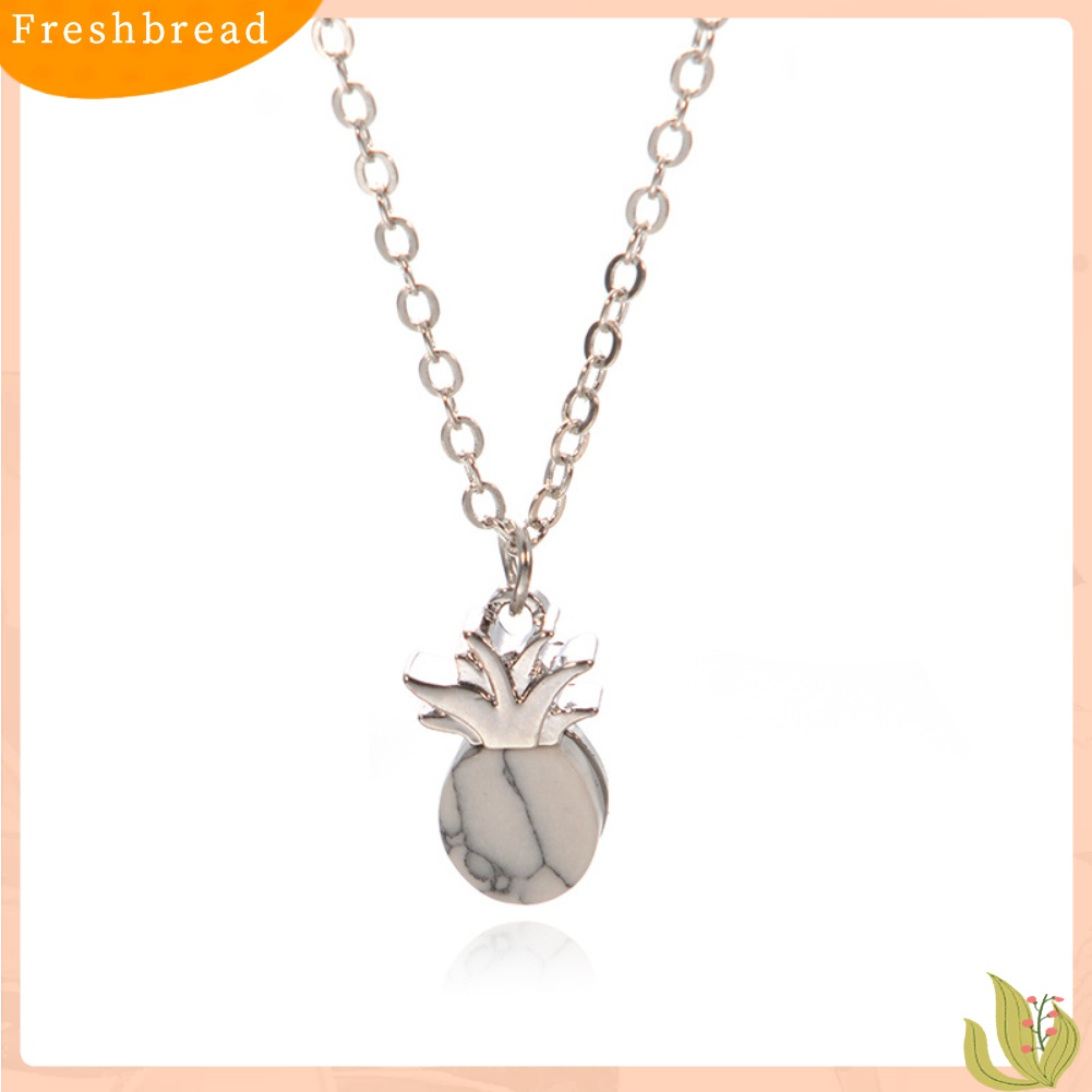 【Fresh】Fashion Cute Pineapple Alloy Stone Pendant Clavicle Chain Necklace Women Gift