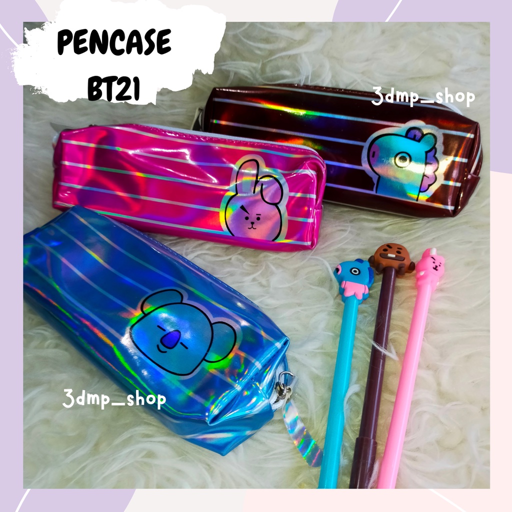 Pencase Pensilcase Pencilcsse Kotak Tempat Pensil BT21 Tata Rj Cooky Chimmy Mang Koya