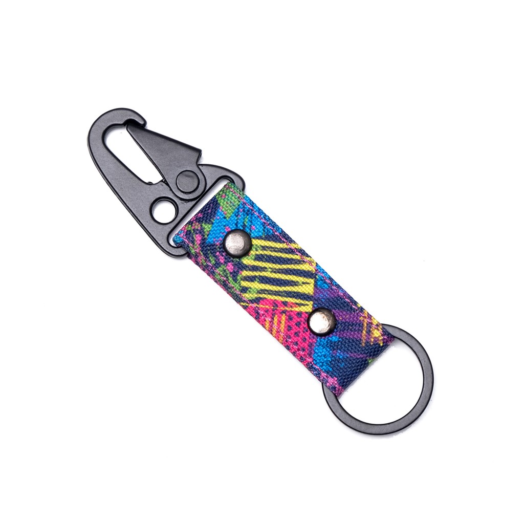 gantungan kunci carabiner kain motif - snaphook keychain - NKC231