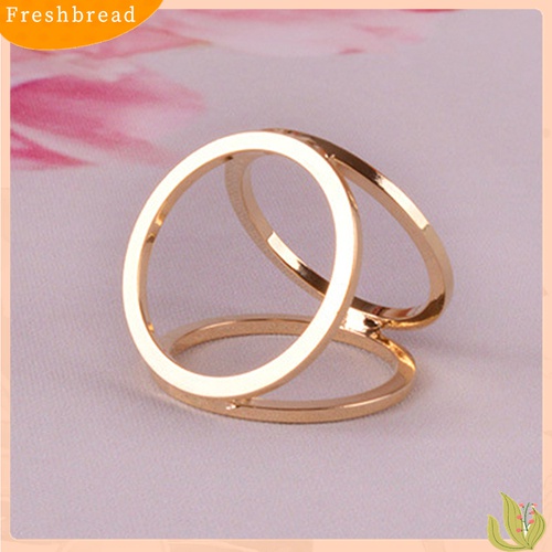 [ TERLARIS]Hot Fashion Gold Plated Three Ring Silk Scarf Buckle Clip Brooch Pin Gift