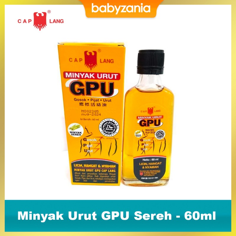 Cap Lang GPU Minyak Urut Sereh / Citronella Oil - 60 ml