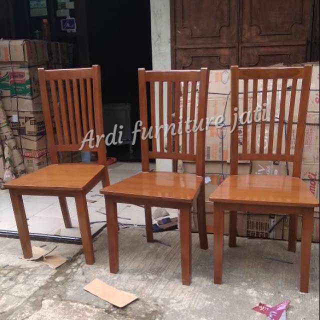 KURSI MINIMALIS KURSI MAKAN KURSI KAYU JATI MEBEL JEPARA