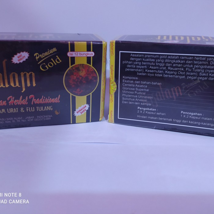 Assalam Premium gold kapsul Box Obat Diabetes jamu Herbal Obat Asam Urat dan Flu Tulang