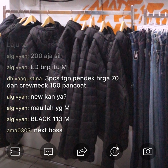 Pull N Bear Puffer Black Original M