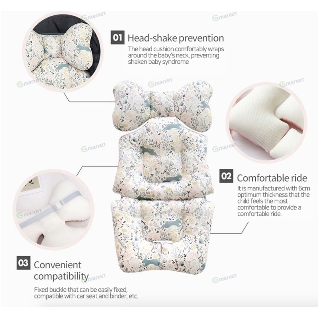 Jellypop Cozy Stroller Liner - Jelly Pop Tatakan Alas Kereta Dorong Anak Bayi Made in Korea 3D Mesh Adem Bantal Newborn