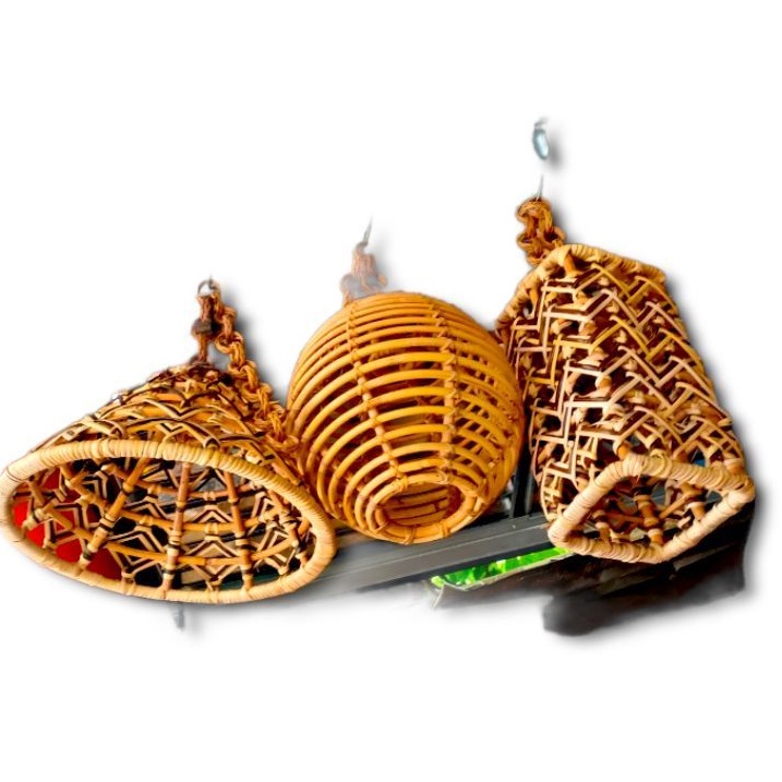 Lampion Rotan/Kap lampion rotan gantung