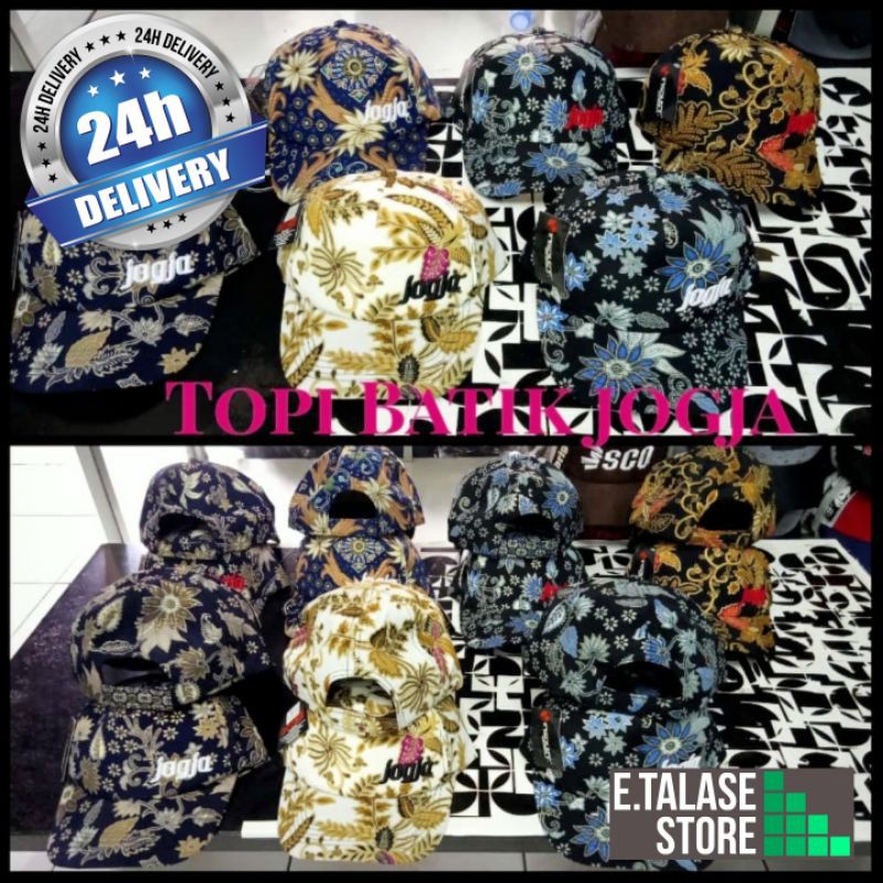 Topi Batik Kain Baseball Jogja Oleh-oleh Bordir Distro