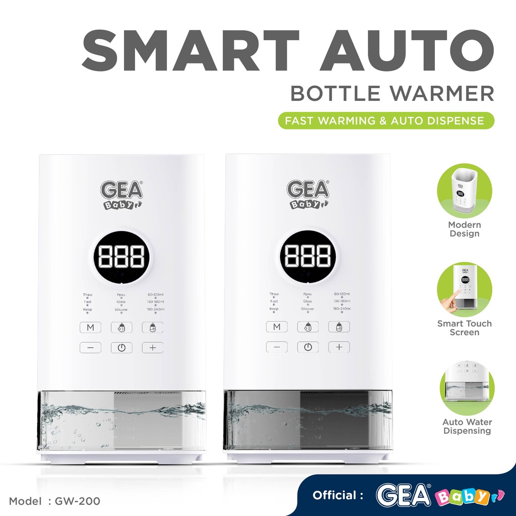 Penghangat Botol Susu GEA Baby Smart Auto Bottle Warmer GW-200