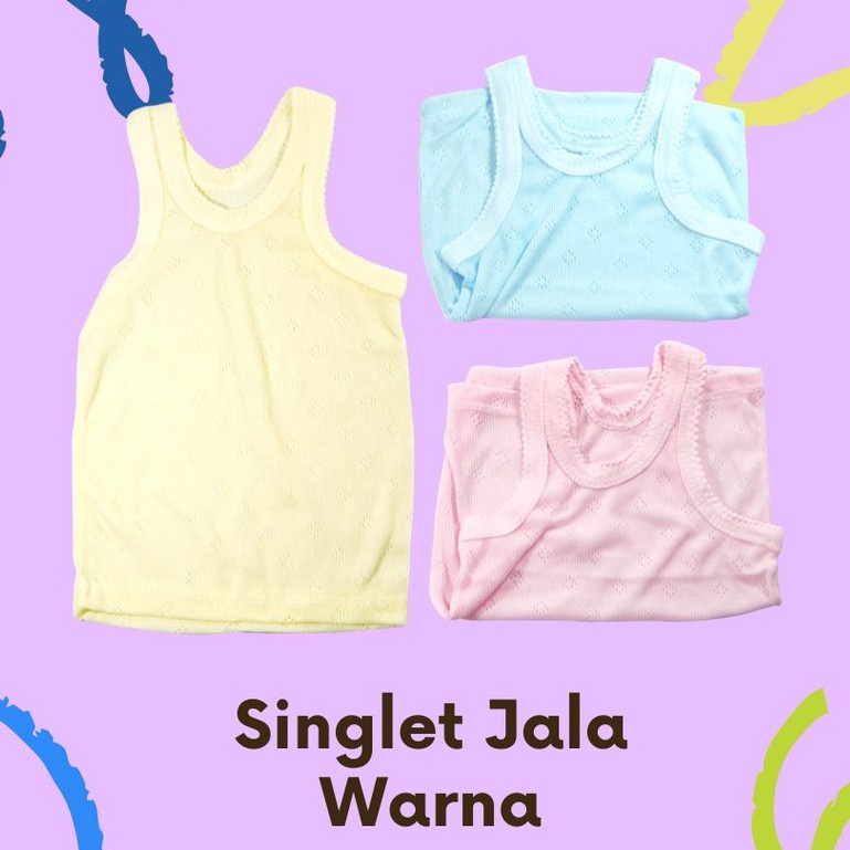 Singlet Kaos Dalam Anak Bayi Polos Warna