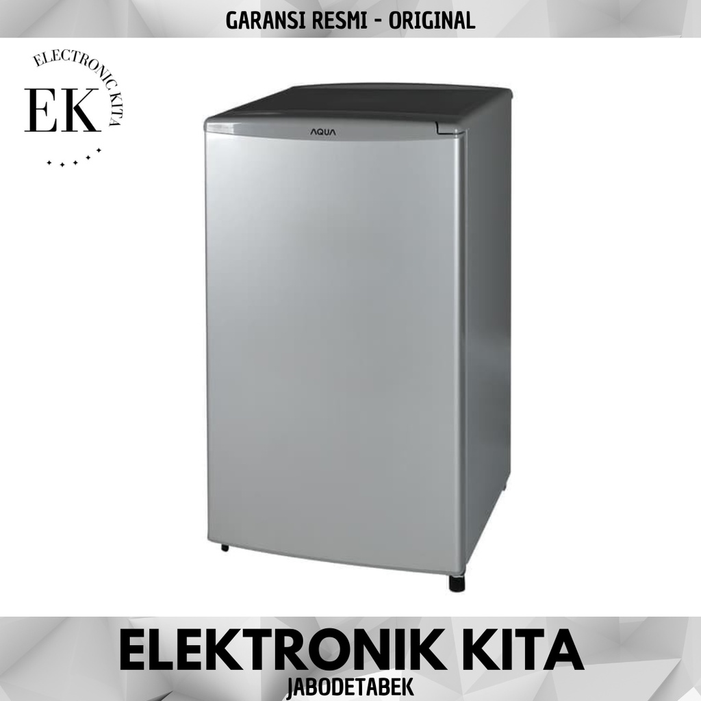 KULKAS FREEZER AQUA 4 RAK SILVER PENYIMPANAN ASI LOW WATT GARANSI 7 THN AQF S4 DS