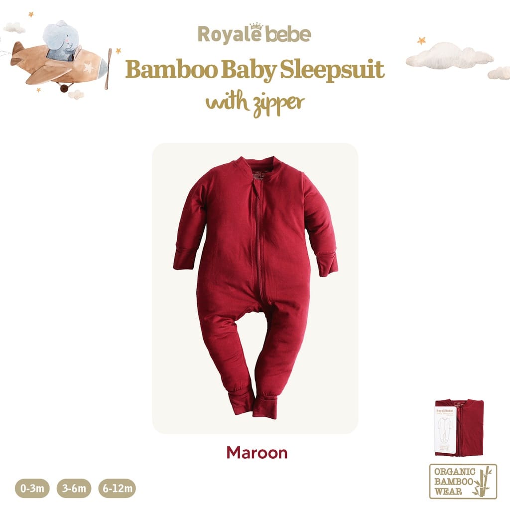 Royale Bebe Baby Sleepsuit With Zipper (Warna Dikirim Random)