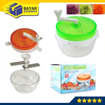 Twisting Vegetable Chopper Alat Cincang Bawang Sayuran Cabe Lombok Alat Masak Dapur [MG23]