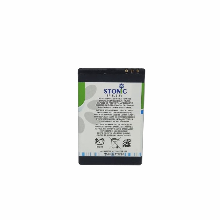 Battery Stonic Double Power IC Protection Baterai Nokia BP-3L NOKIA LUMIA 510 ASHA 303 Batre