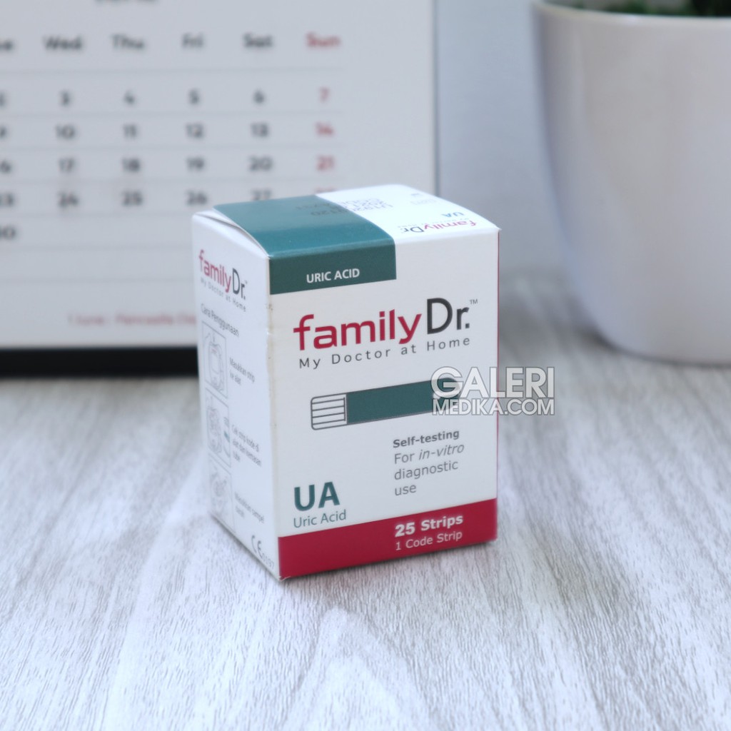 FamilyDr Strip Tes Asam Urat isi 25 - Uri Acid Familydr Strip