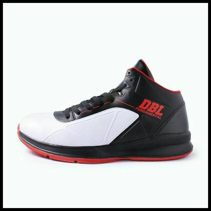 HOT SALE SEPATU BASKET DBL ARDILES FUNDAMENTAL 100% ORIGINAL - HITAM MERAH, 44 